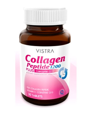 00211: Vistra Collagen Peptide 1200 Plus Coenzyme Q10 30 เม็ด